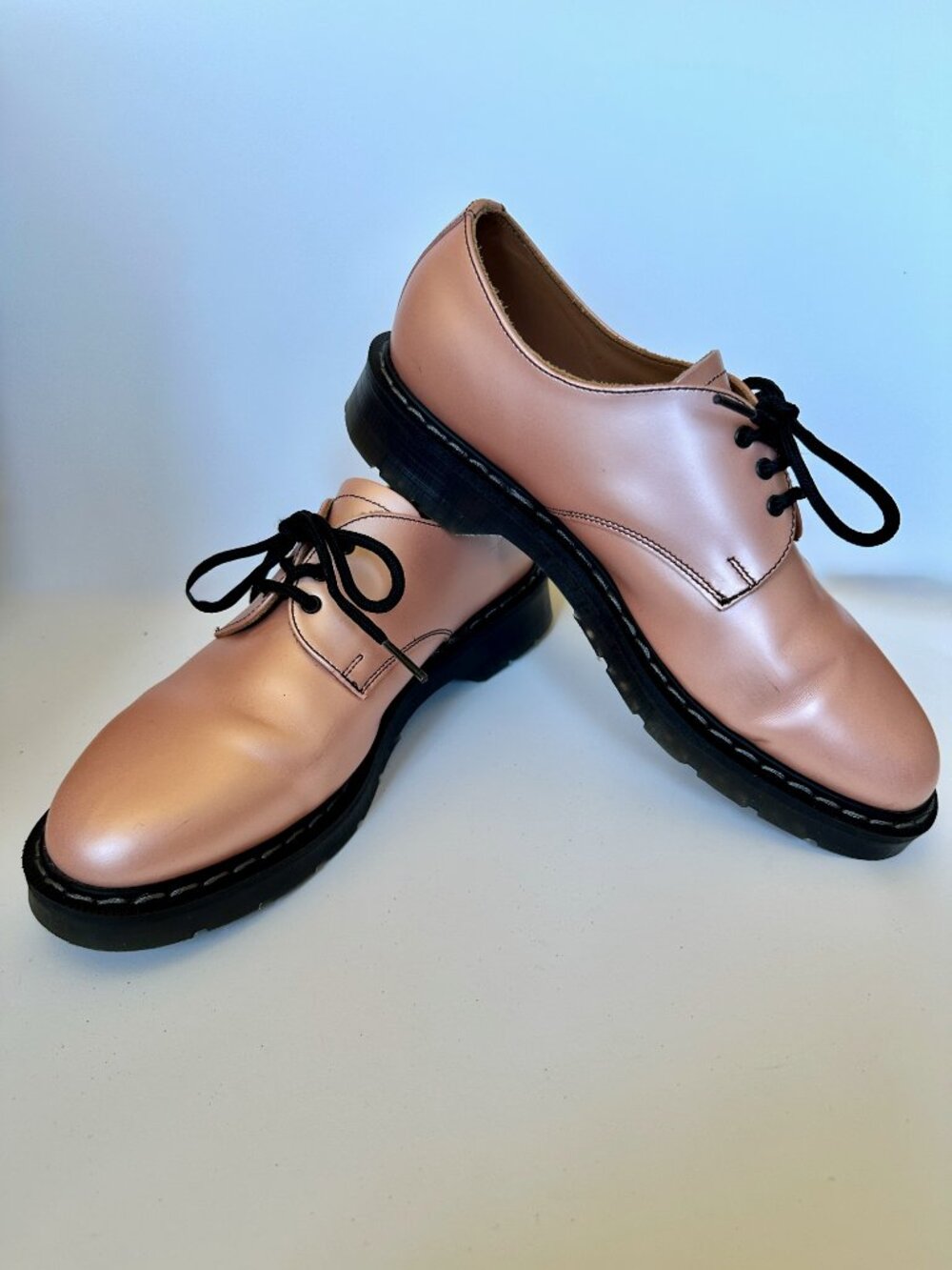 Solovair Gibson US 9.5 (UK 7.5) Iridescent Pink Leather Made in England Derby